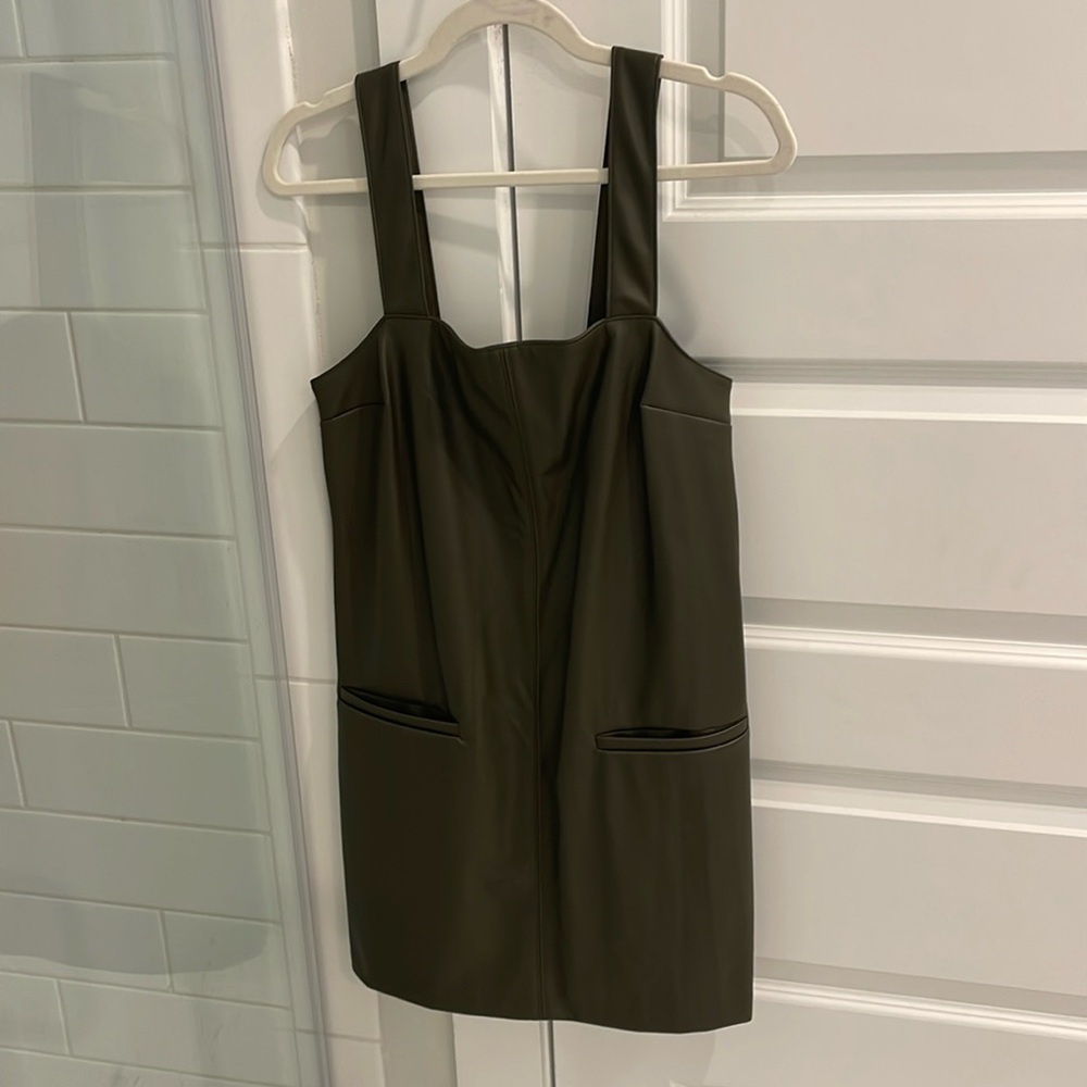 Never worn vegan leather mini dress from Abercrombie & Fitch